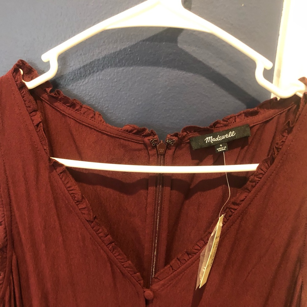 Madewell crimson pantsuit